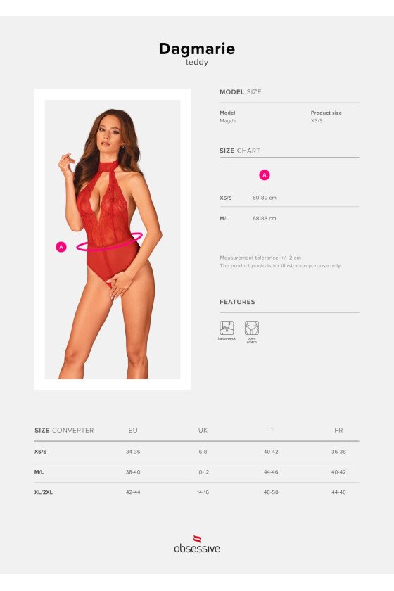 Dagmarie czerwone body z...