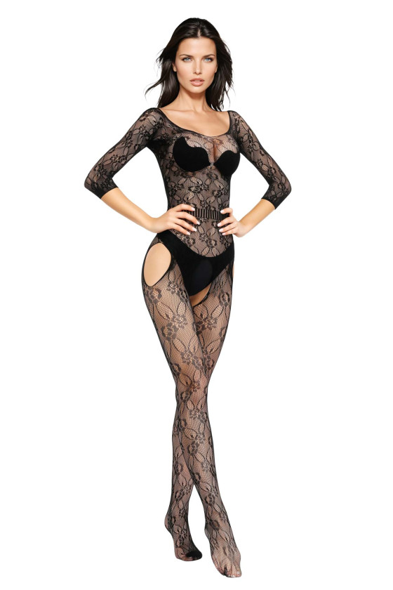 Koronkowy bodystocking z...